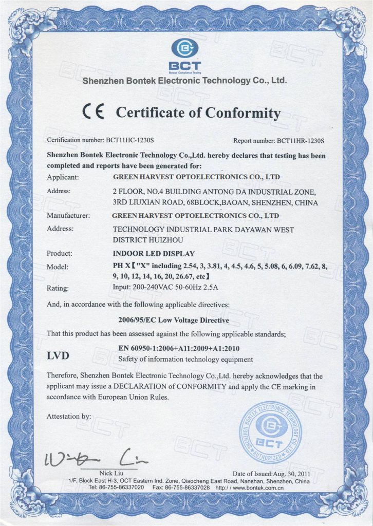 Certification