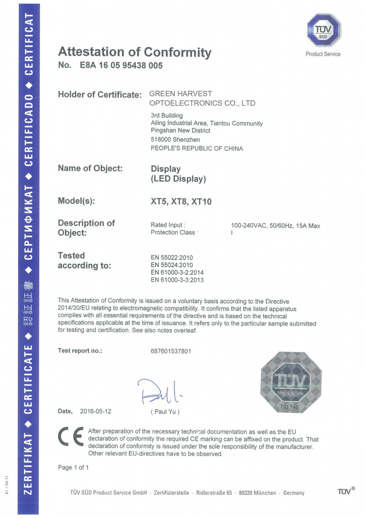 Certification